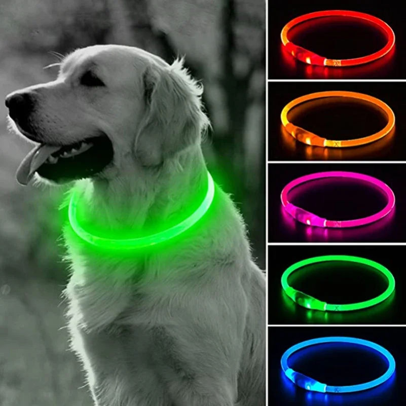 Led Dog Collar Luminous Usb Cat Dog Collar 3 Modes Led Light Glowing Loss Preven