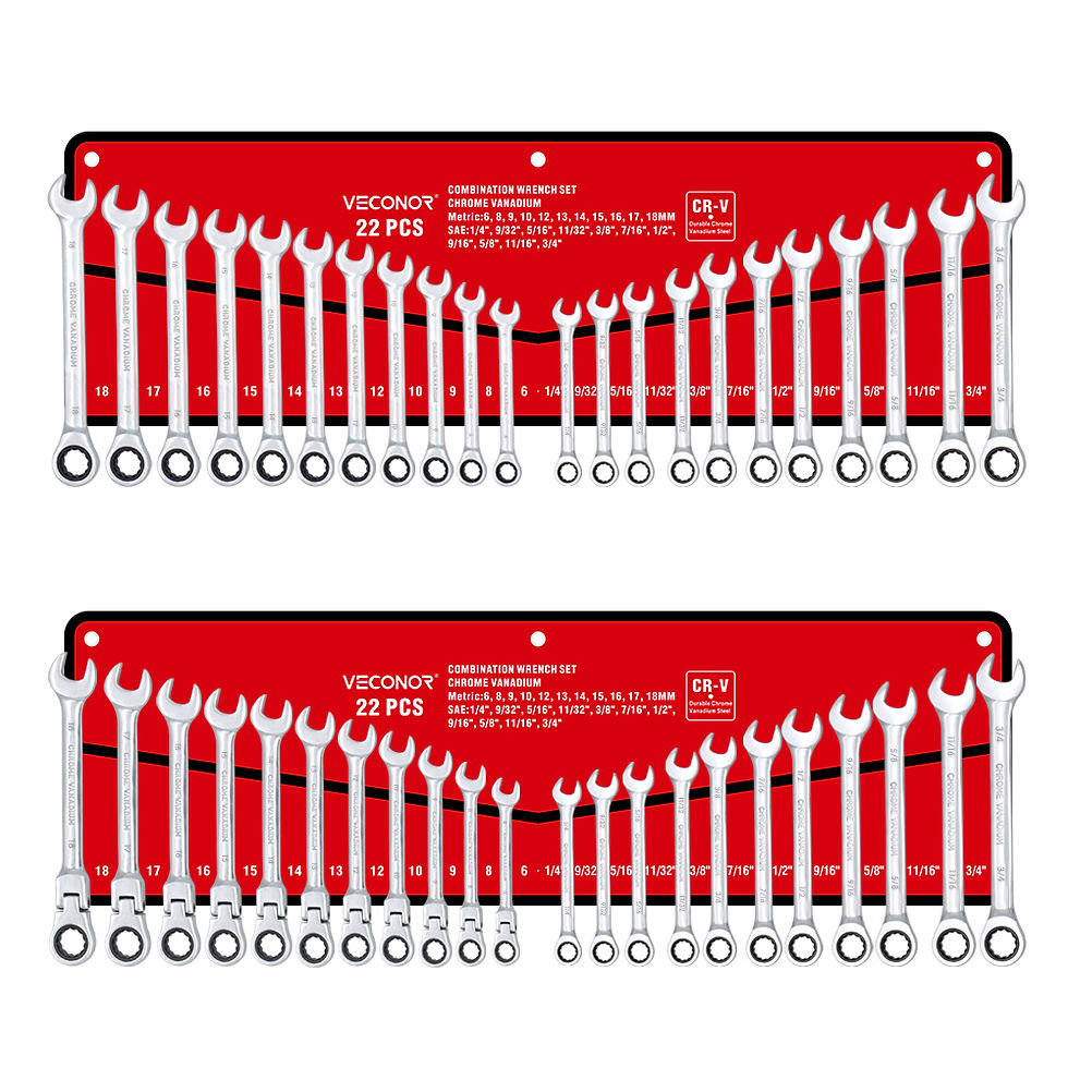 22Pcs/Set Ratchet Wrench Set Size of SAE&Metric Portable with Roll-up Pouch Flex
