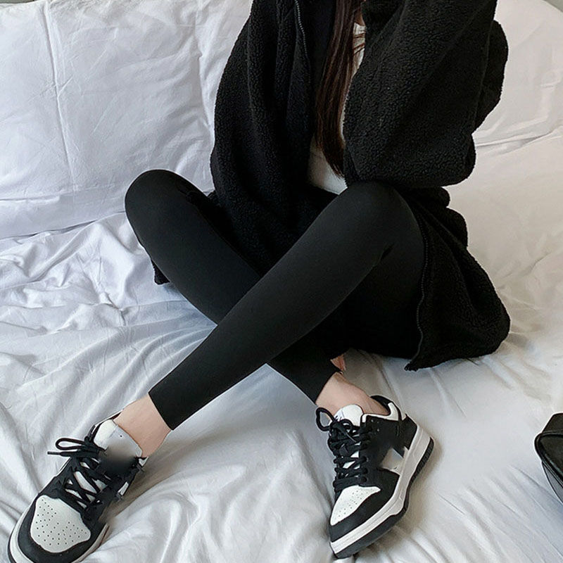 Thumbnail: Xpqbb Autumn Winter Plus Velvet Shark Leggings Women High Waist Elastic Slim Spo