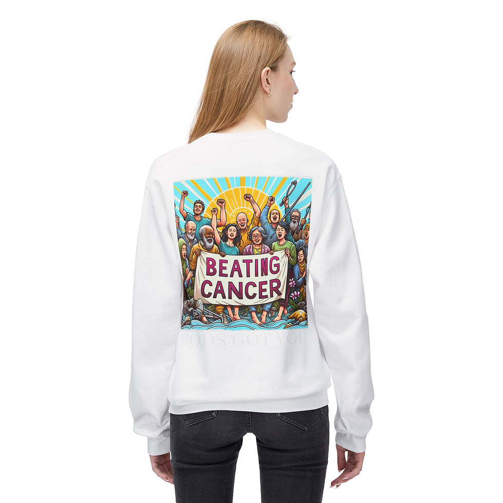 Thumbnail: Beating Cancer Fleece Crewneck Sweatshirt for Awareness & Support
