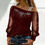 Thumbnail: Women New Fashion Casual Diagonal Collar Long Sleeve Tops Ladies Sexy Off Should
