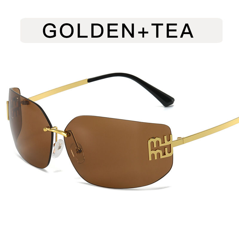 Thumbnail: Men Women Sunglasses Square Polygon Sun Glasses Brand Designer Retro Shades Meta