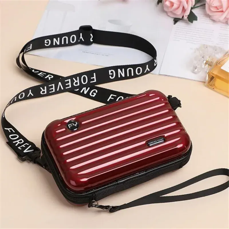 Thumbnail: New Hard Shell Makeup Bag Girl Portable Storage Bag PC Women Small Shoulder Cros