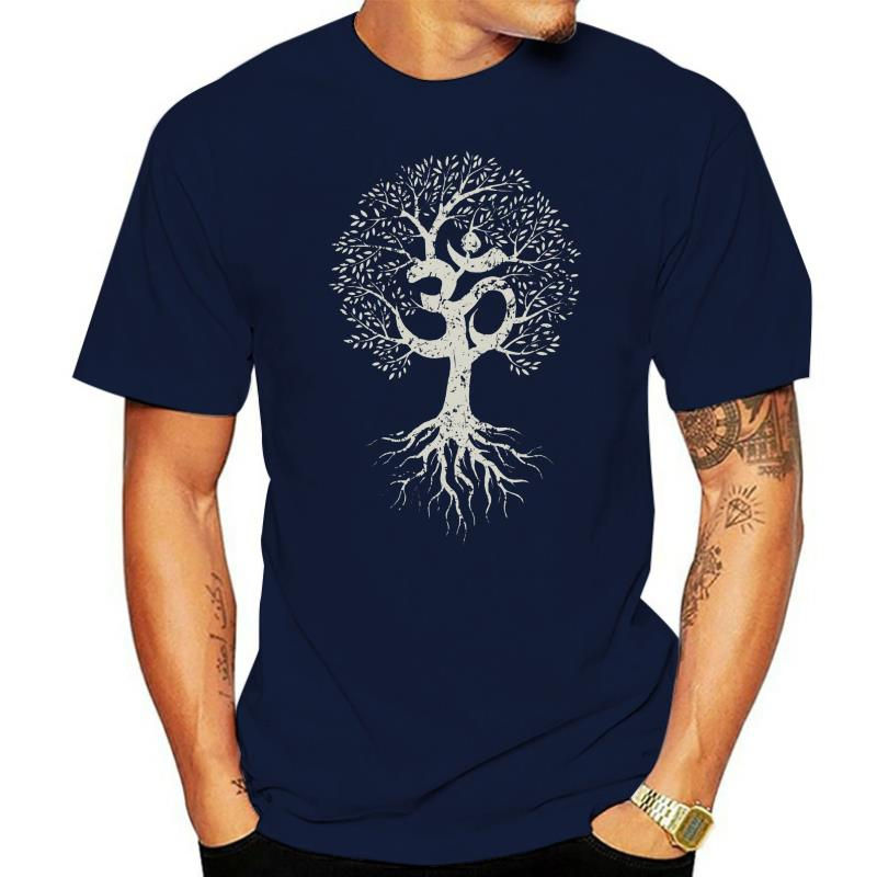 Thumbnail: Vintage Om Tree Of Life Tops T-Shirt Youth T Shirts Europe Men Tshirt Custom Tee