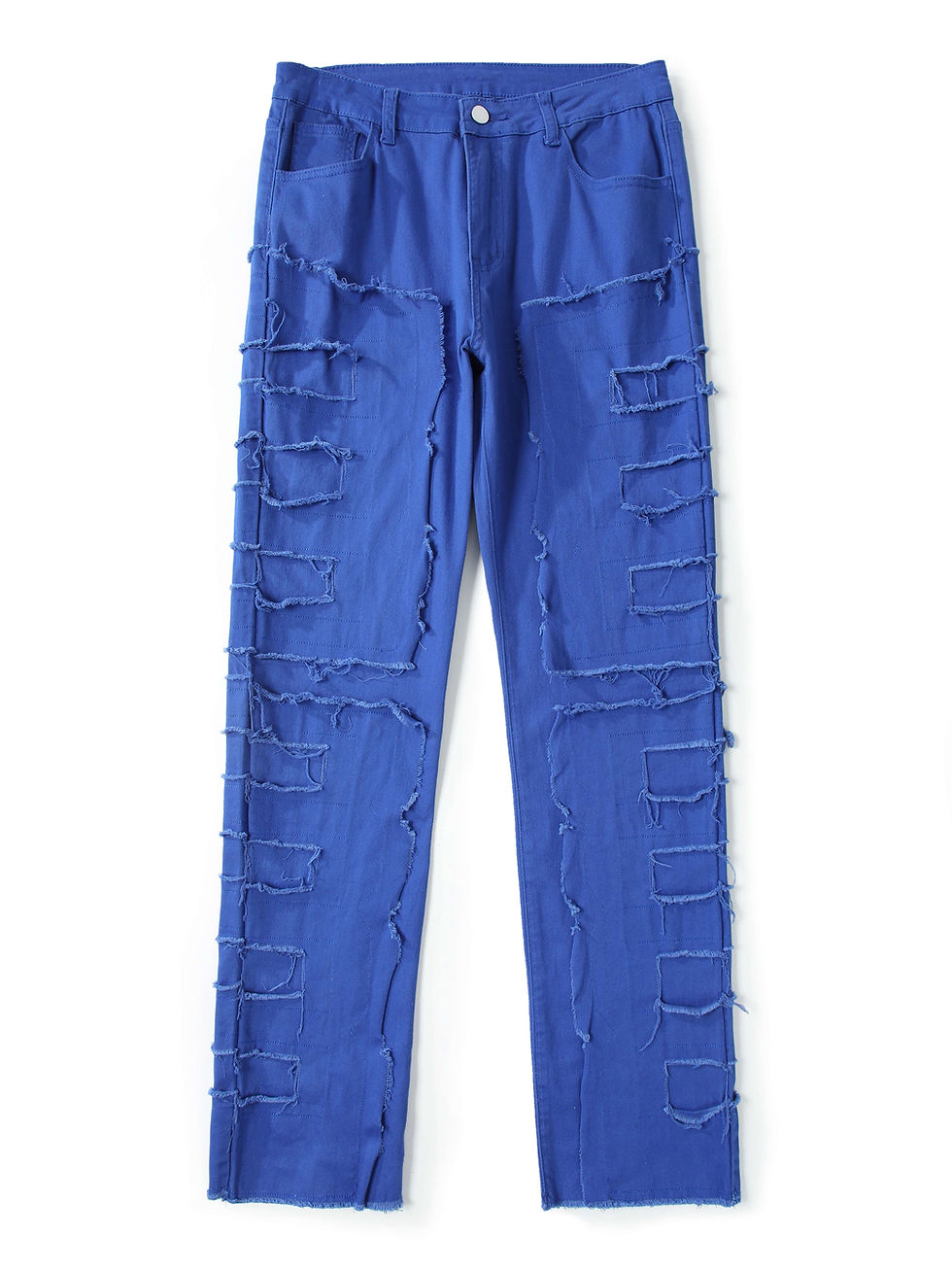 Thumbnail: Men's Fashion Slim-Fit Jeans - Elastic Waistband, Creative Tassel Decoration, St