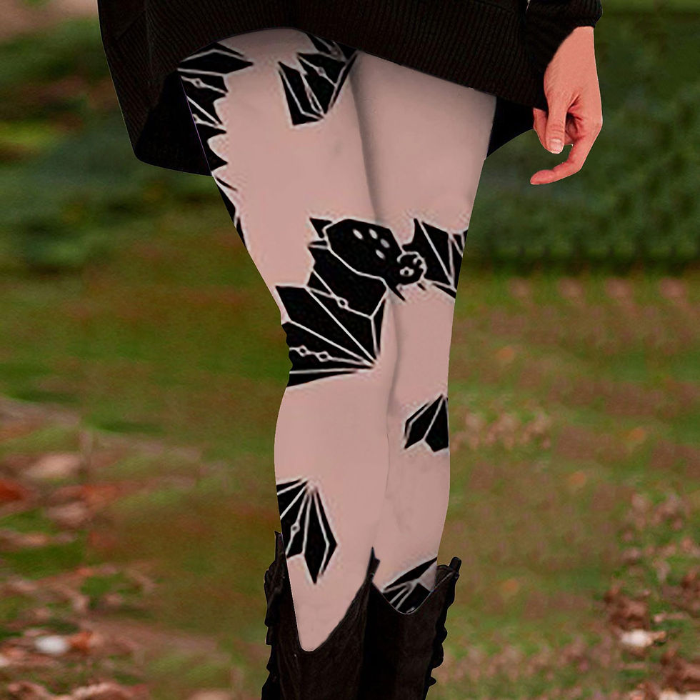 Thumbnail: Womens Halloween Funny Patter Leggings With Pockets Pumpkin Printed High Waist W