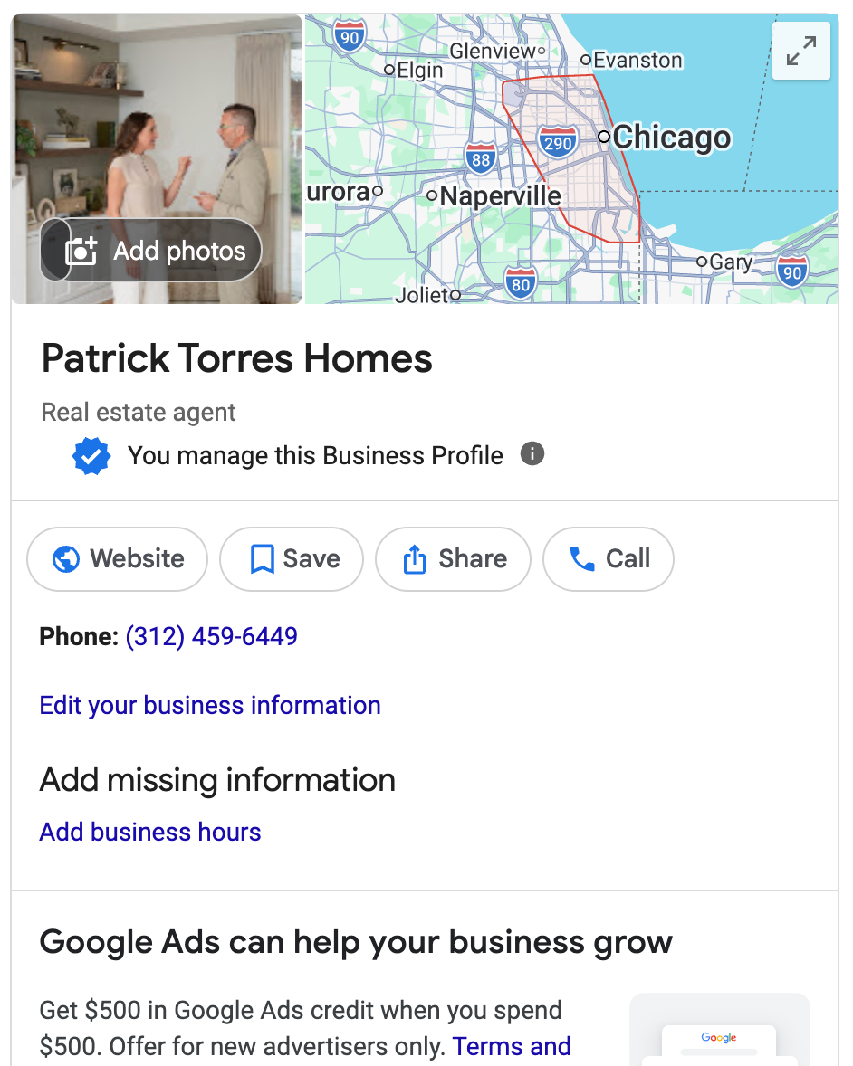 patrick torres homes business profile