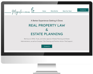 Magnolia Legal website showing real property law services.