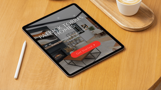 Patrick Torres Homes website displayed on a tablet screen