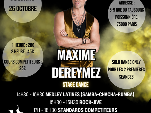 Stage Danse avec les Stars Maxime DEREYMEZ