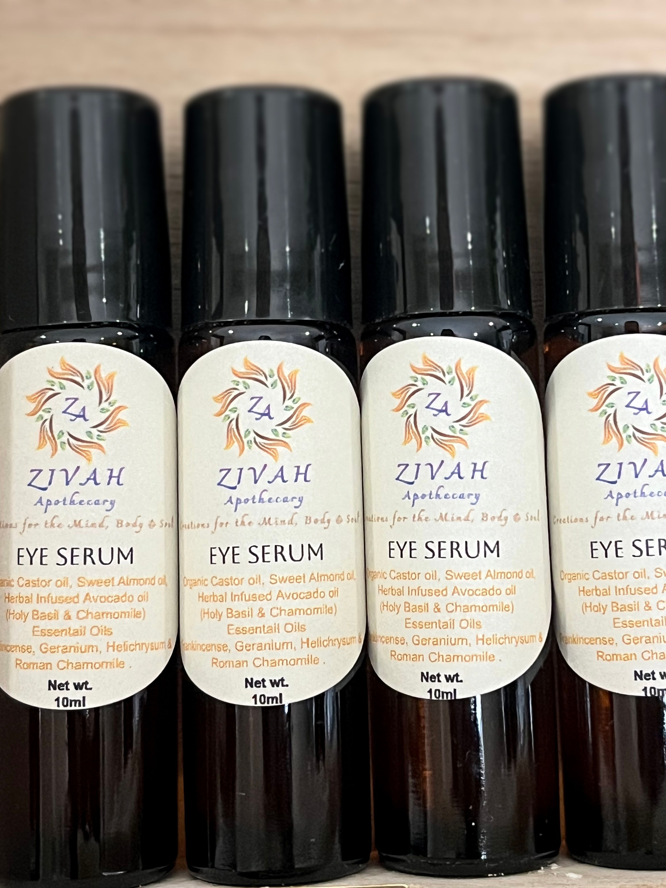 Labeled Eye Roller Bottles