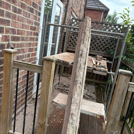 Damaged removed lintel