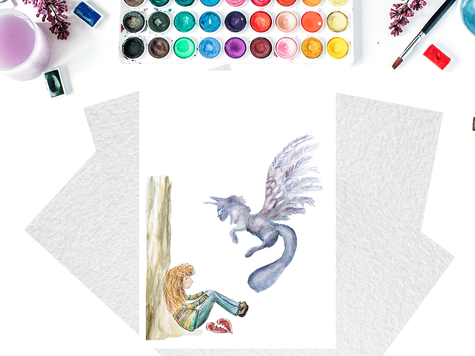 Thumbnail: Personalised Maine Coon Cat Art Print, Angel