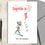 Thumbnail: Personalised Bedlington Terrier Birthday Card, Kids Age, Kite