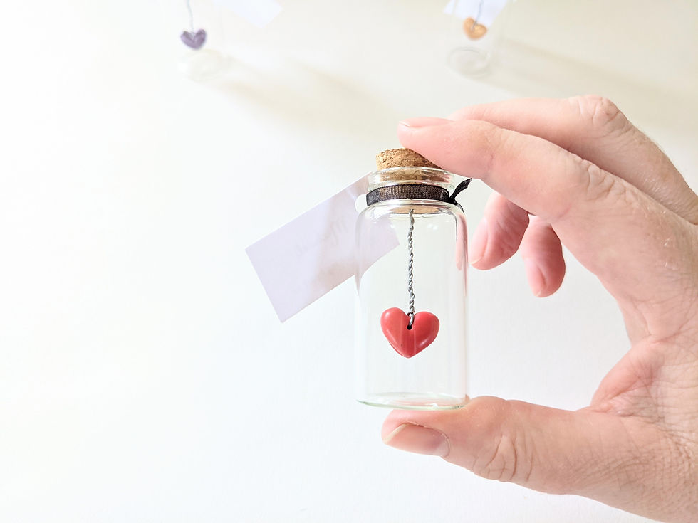 Thumbnail: Glass Bottle Keepsake, Heart