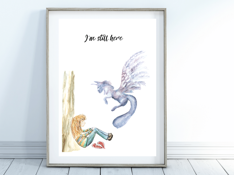 Thumbnail: Personalised Maine Coon Cat Art Print, Angel