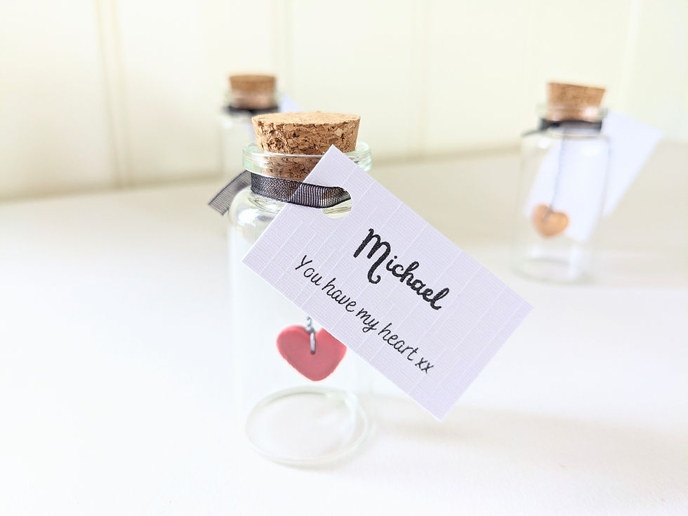 Thumbnail: Glass Bottle Keepsake, Heart