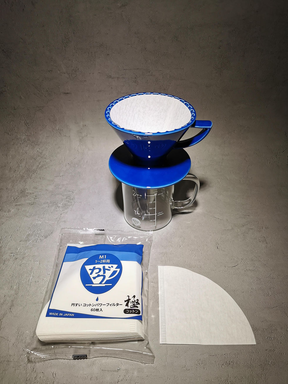 縮圖：Kadou M1極棉濾紙 錐形cotton咖啡專用濾紙 01 1~2人份(60張)