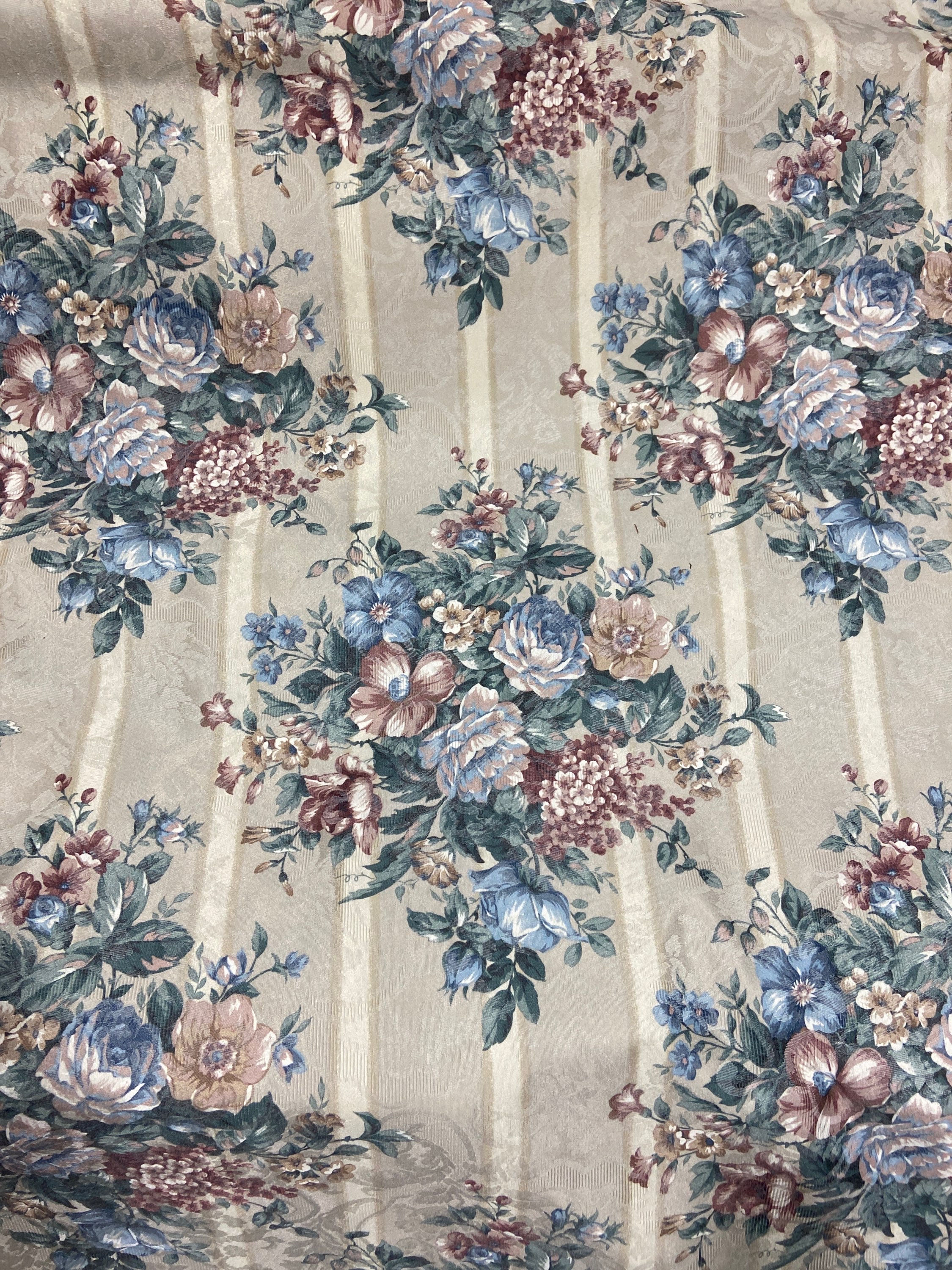 Floral and Stiped Jacquard 