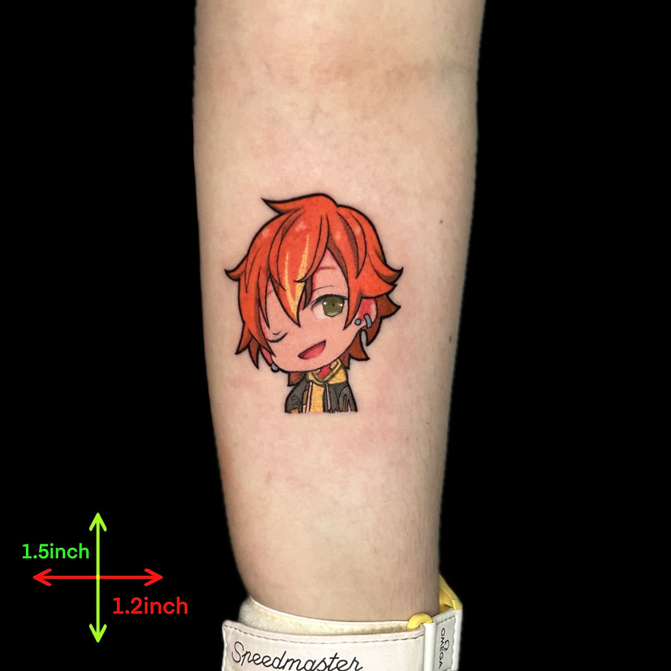 mini anime tattoo by ash