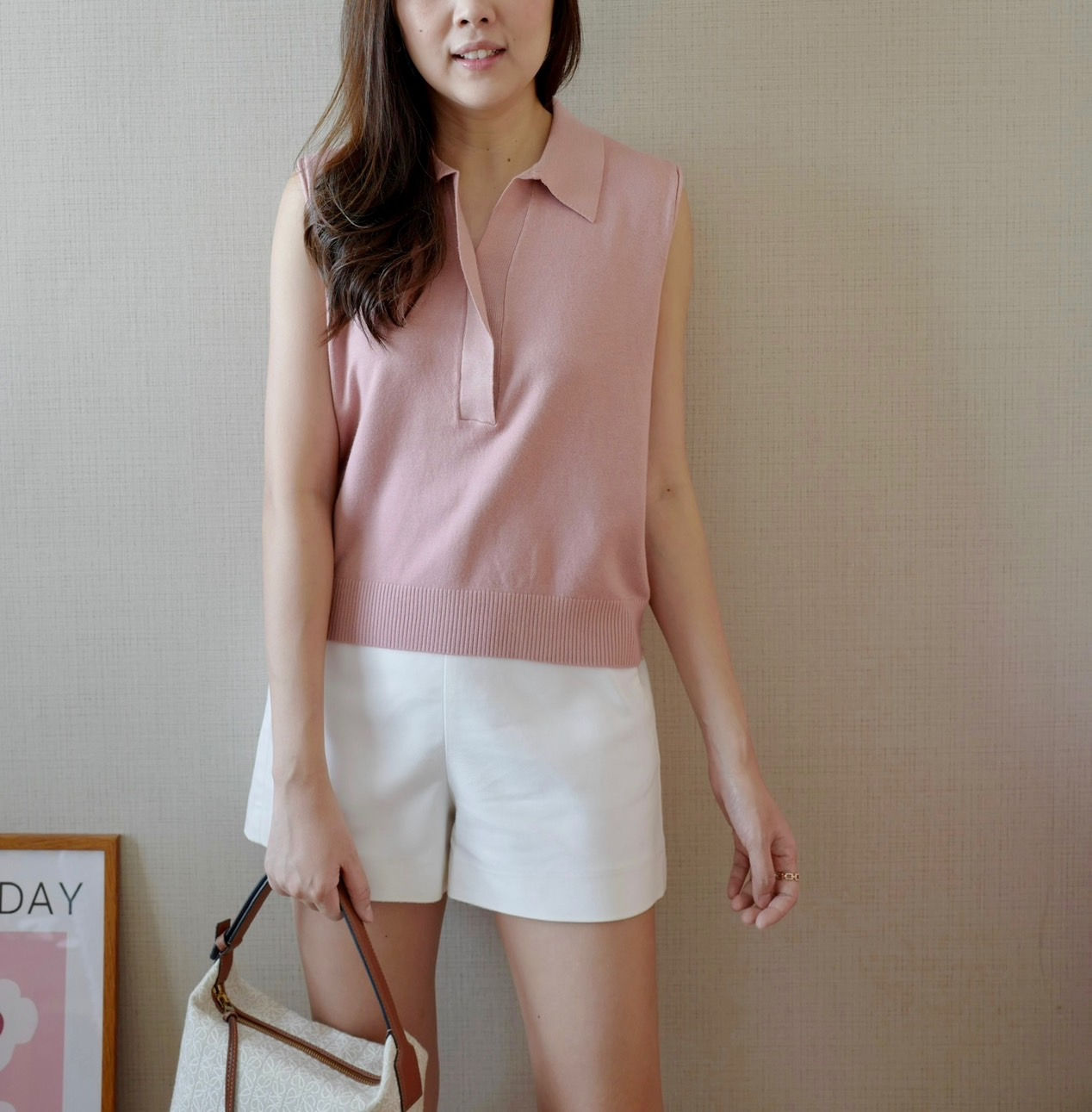 Sleeveless Polo Knit