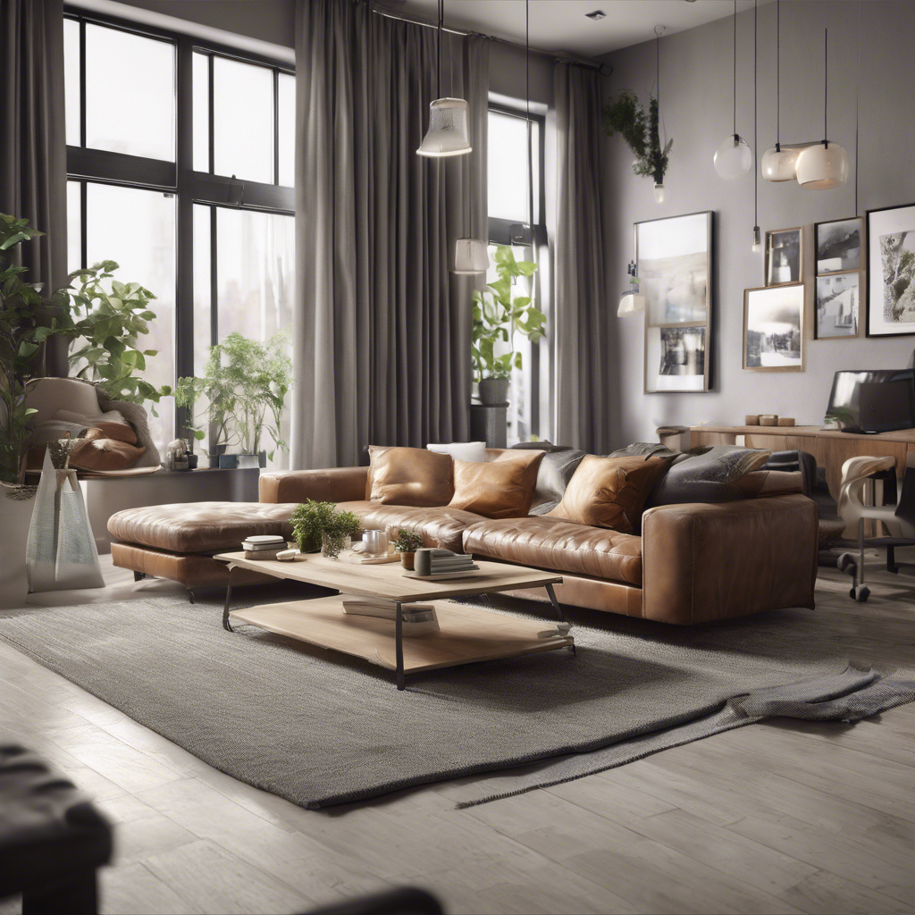 Beautiful living room decorated with sustainable DIY home decor pieces for an eco-friendly home