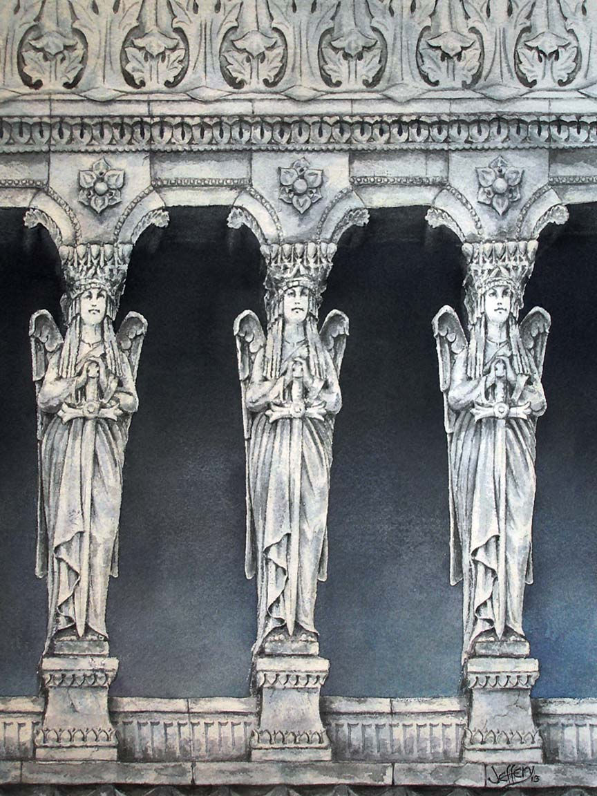 Three Angel Caryatid