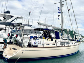 Sailboat with Rally flags