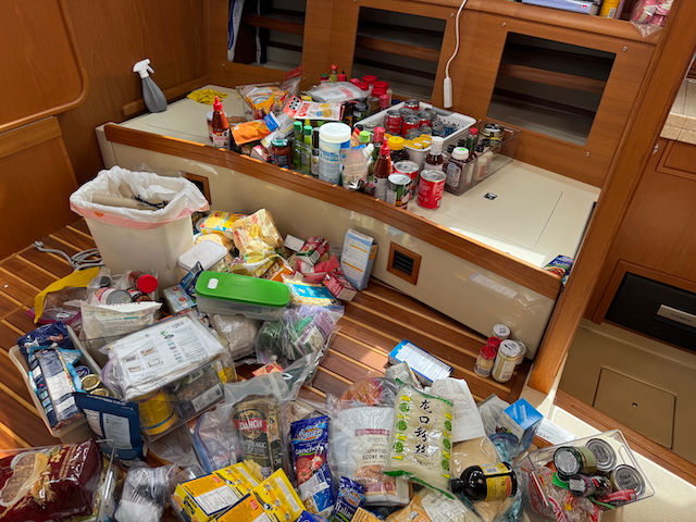 Clearing out the cupboards to start the project