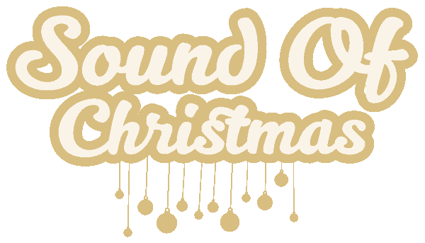 Sound of Christmas – Logo mit sanft schwingendem Weihnachtsschmuck