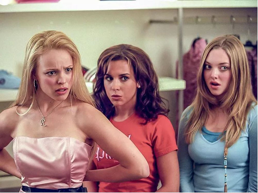 Three looking mean girls looking angrily like bullies, judging you