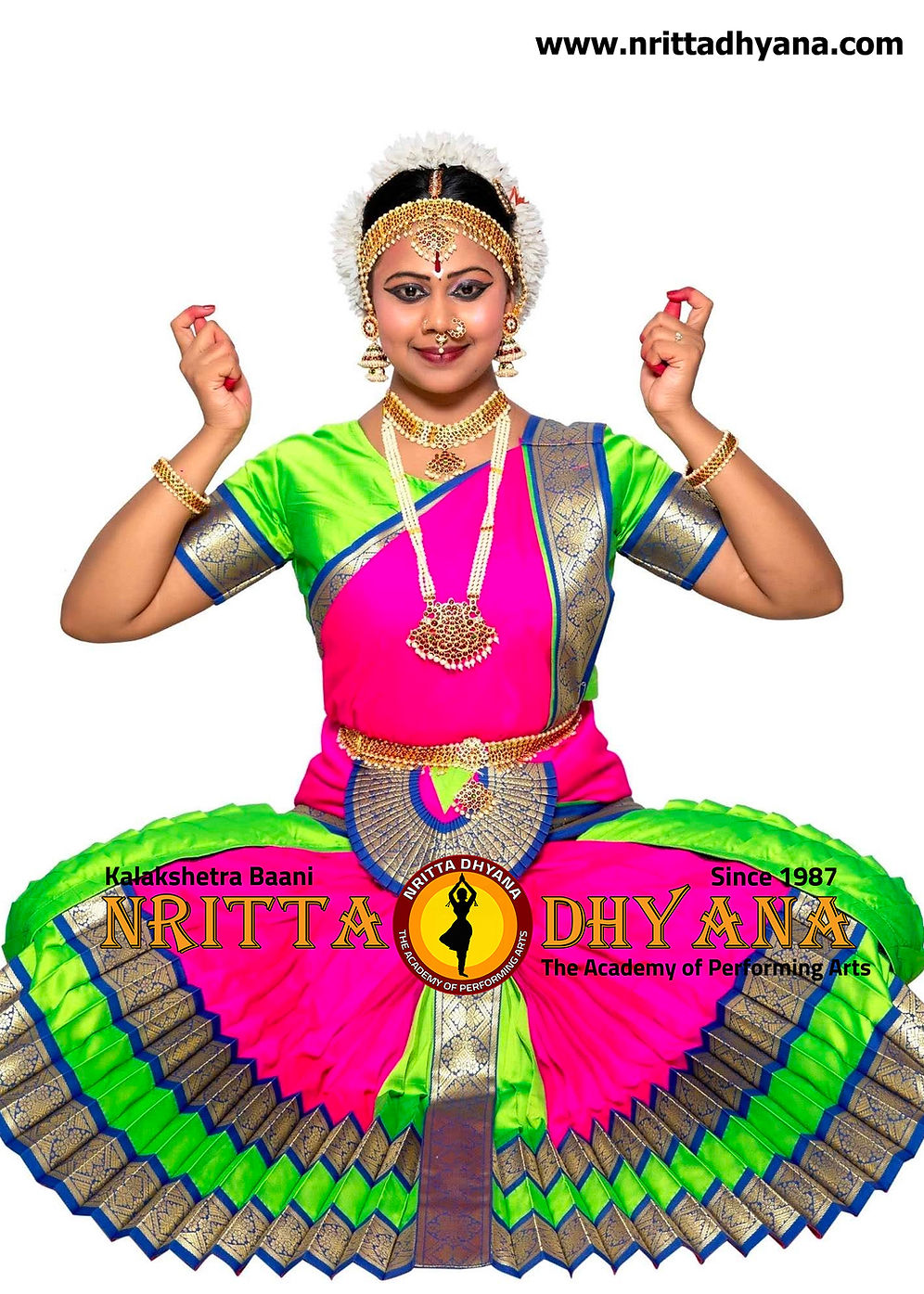 parrot green bharatanatyam dress Pink and Green Colour Bharatnatyam Dance Dress Costume