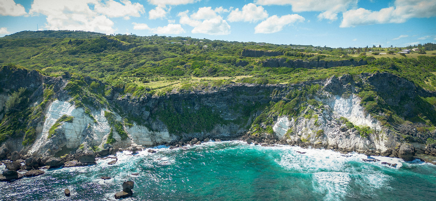 Cove Bay rock formations in Barbados