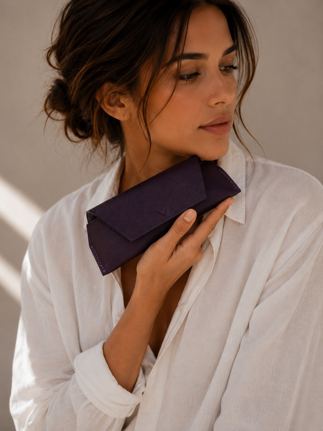 Etui à lunettes violet