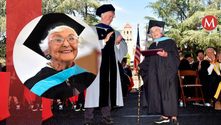 Abuelita de 105 años logra graduarse de la maestría tras 8 décadas; Segunda Guerra Mundial se interpuso: "esperé tanto"