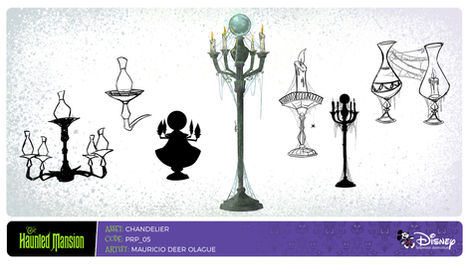 a drawing of a chandelier by artist mauricio deer olague