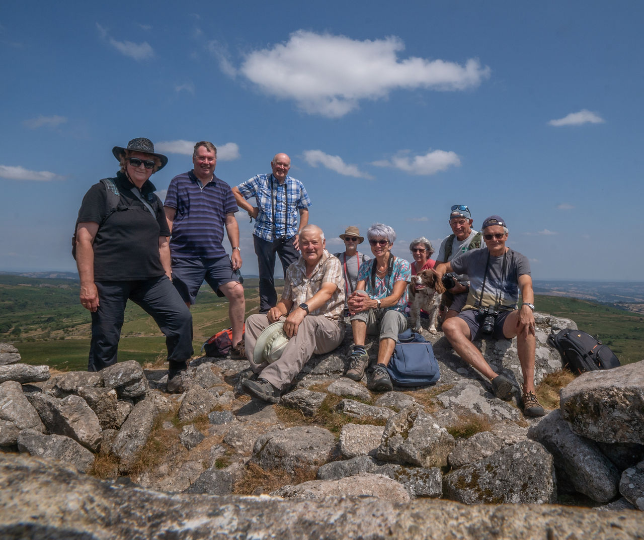 The group on Rippon Tor Summit