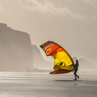 Andy Carmichael - Kite Surfer At Watergate Bay. DPI Open: 2nd Place
