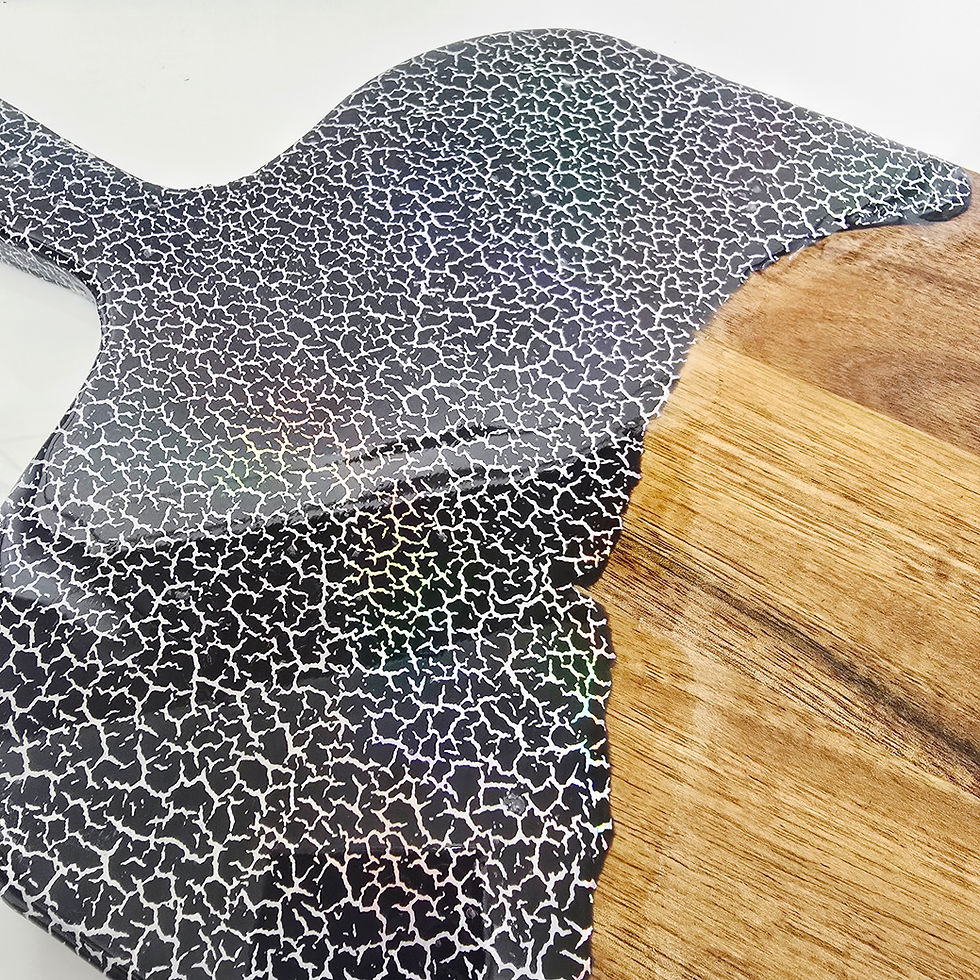 Thumbnail: Black & Silver Crackle Serving Board