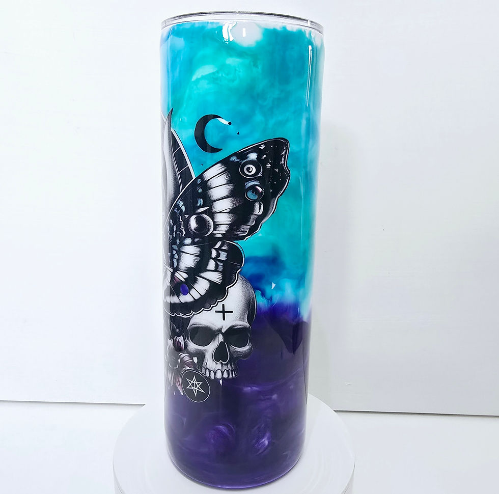 Thumbnail: Purple Skull & Moth Tumbler