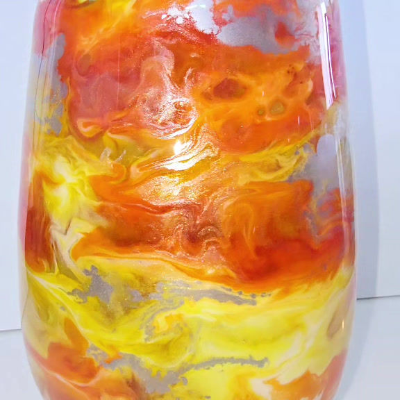 Thumbnail: Yellow & Orange Rounded Vase