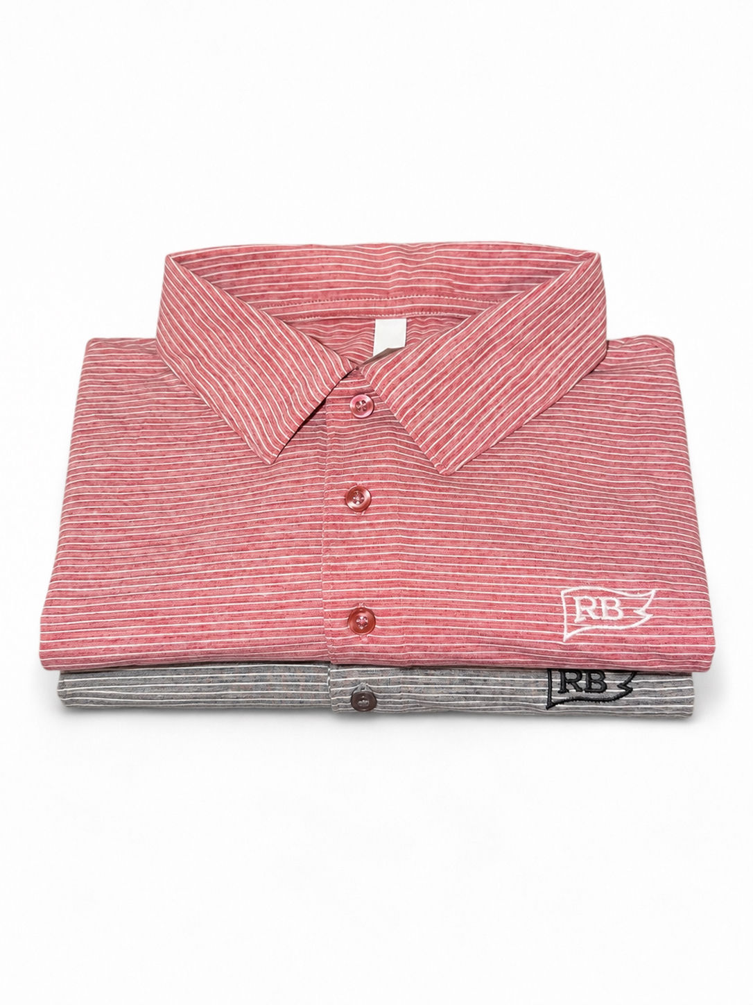 Heathered Striped Polo