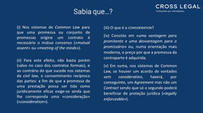 Conheça o conceito de «Consideration» para os Sistemas de Common Law