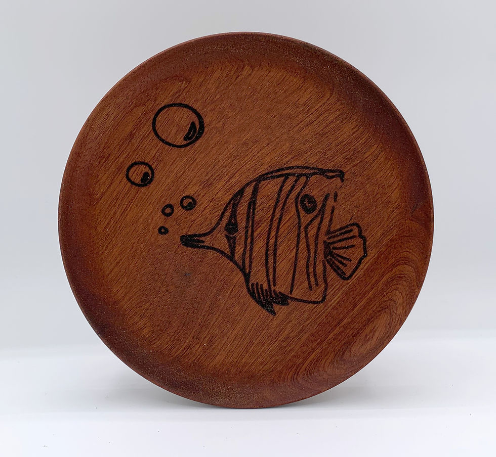 Copperband Butterfly Fish Wood Plate