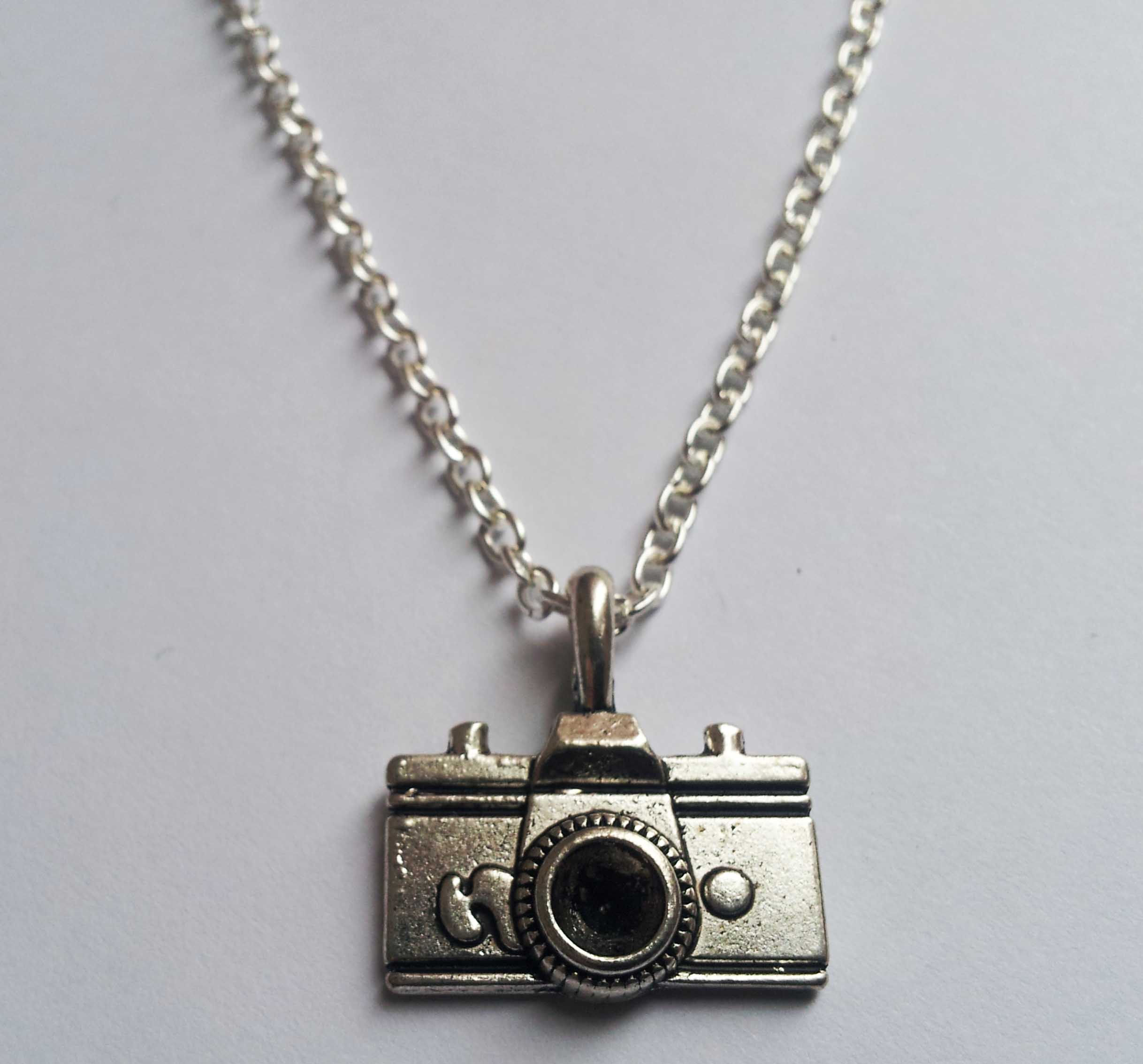 Silver Plate Camera Necklace