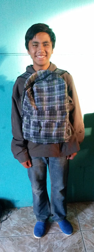 Antonio's first day of school