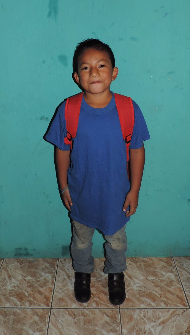 Jairon's first day of school