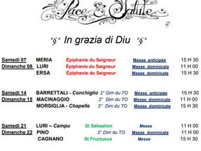 Offices religieux - Janvier 2023