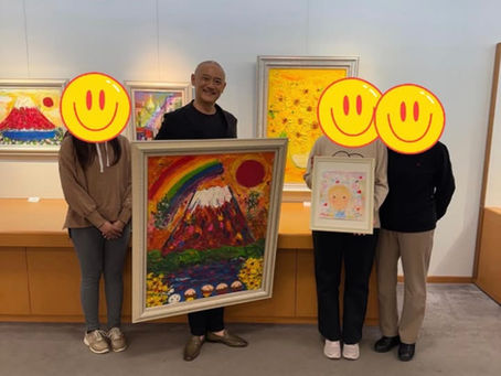 鶴屋百貨店清水新也油絵展😊✨🌈