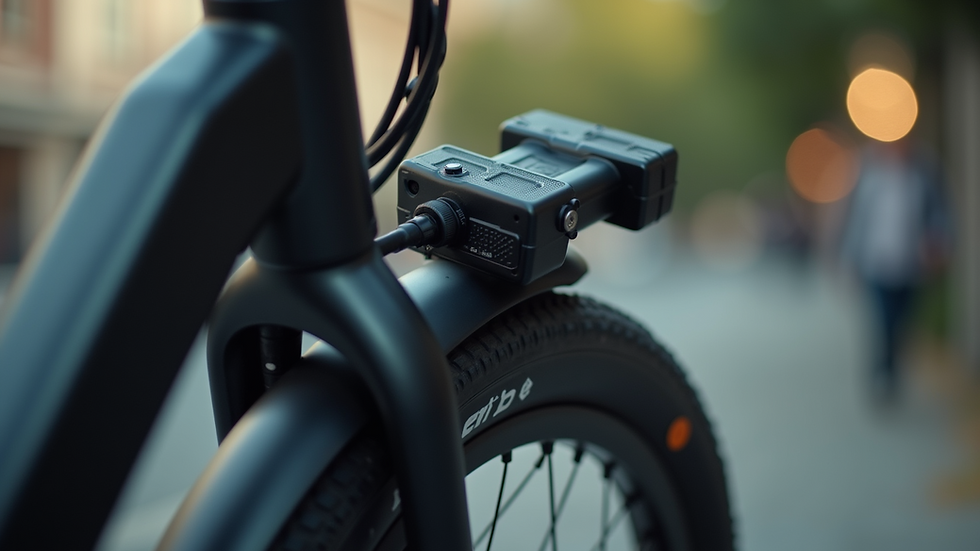 Close-up view of an electric bike battery being charged